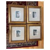 4 Framed Vintage Castle Prints
