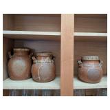 3pc Pottery Crocks by Evans