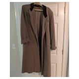 Brown Wool Dress Coat - Ladies Large