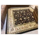 Black/Tan Area Rug 8 x 8