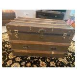 Large Antique Wooden Trunk