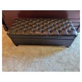 Faux Leather Ottoman Storage Bench