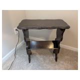 Vintage Wood Magazine Rack Table