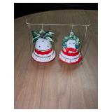 Vintage Christmas Ceramic Salt/Pepper Shakers