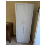 White Metal Storage Cabinet