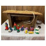 Handmade Nativity Set w/ Creche