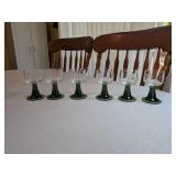 German Roemer Green Stem Bar Glasses