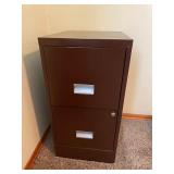 Brown 2-Drawer File Cabinet