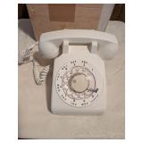 Vintage White Rotary Telephone