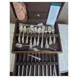 2 Sets Vintage Flatware in Storage Boxes