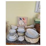 Paris Nights Silver Trim China Set