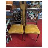Pair Vintage 70's Retro Dining Chairs