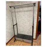 Rolling Laundry Clothing Rack