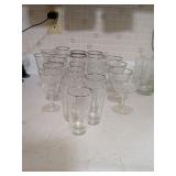 Silver Rimmed Drink Set