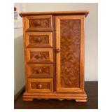 Faux Burlwood Jewelry Box