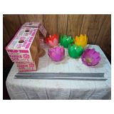Vintage 60's Retro Tulip Time Candle Holders