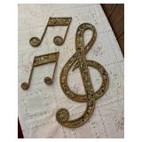 Vintage Gravel Art Music Notes