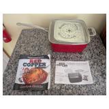Deep Copper Roaster Pot Pan