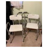 Pair Shower Chairs & Walker