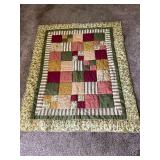Color Block Throw Blanket Quilt