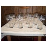 Vintage Drinking Glasses w/ Carrier