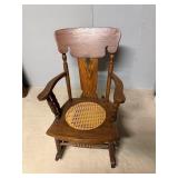 Antique Childs Cane Seat Rocking Chair