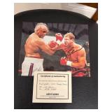 Tommy Morrison Signed Picture w/ George Foreman