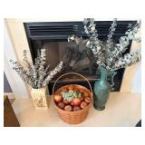 Dried Flower LOT - Vases - Apples