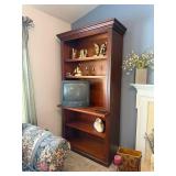Large Solid Wood Bookshelf TV Cabinet