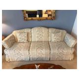 Pale Blue Floral Couch