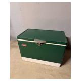 Green Metal Coleman Cooler