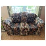 Blue Floral Loveseat Cottage Core