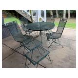 #1 - Green Metal Patio Set