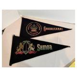 Samoa & Guadalcanal Felt Pennants