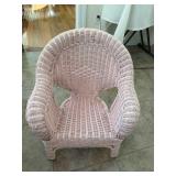 Pink Indoor Wicker Childs Chair