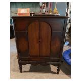 Antique Radio Record Cabinet