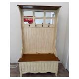 Country Hall Coat Tree Bench Cabinet