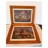 Pair Framed DOGS PLAYING POKER