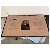 WWII WACK Framed Letter & Photo - Unique!