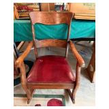 #1 Antique Oak Rocking Cchair