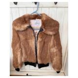 Brown Rabbit Fur Coat - Small  80