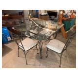 Glass & Metal Dining or Patio Set