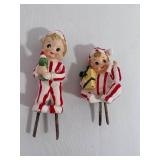2 Vintage Christmas Figurines