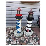 Pair Solar Garden Lighthouses
