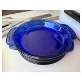 4 Blue Cobalt Pie Plates