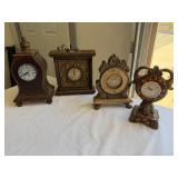 4 Old World Table Clocks