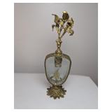 Gold Ormolu 11" Filagree Perfume Bottle