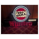 Winston Cigarette NO BULL Advertising NEON Sign