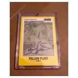 TOPPS Colby Rasmus  SIGNED Yellow Printing Plate
