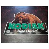 Kodiak Tobacco Metal Store Display Sign